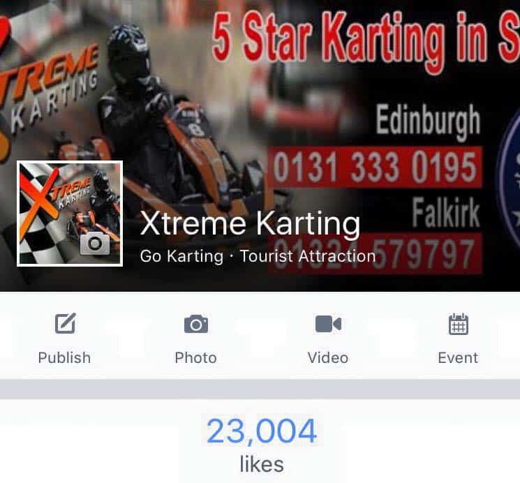 23000 likes facebook karting