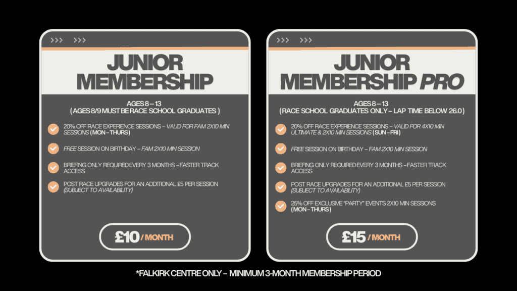 Xtreme Karting Edinburgh membership tiers